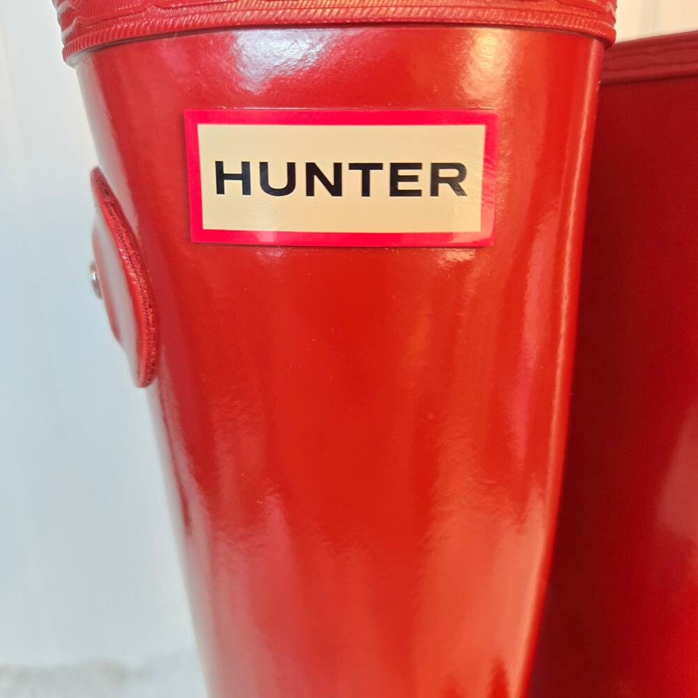 Women's Hunter Rainboots Military Red W7 - Picture 11 of 13